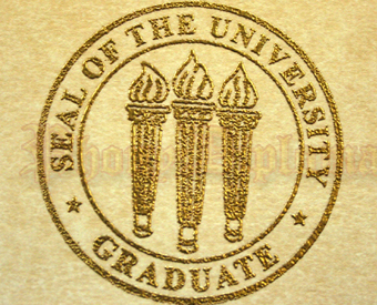 Fake Diploma Raised Gold Customized Seal